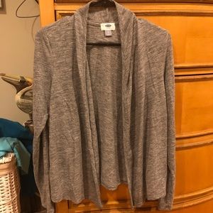 Old Navy Thin Open Front Gray Cardigan